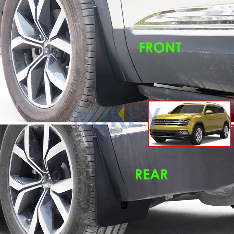 4 шт. Брызговики для Volkswagen VW Atlas Teramont Брызговики Передние Задние автомобильные аксессуары