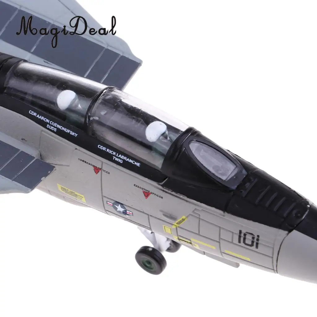 MagiDeal 1:100 масштаб сплав Американский F-14 самолет игрушка боец Модель литья под давлением модель самолета игрушка домашний декор коллекционные