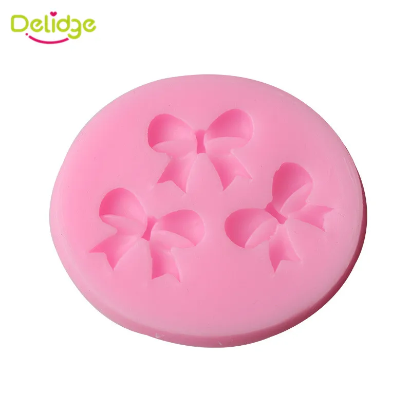 Delidge 1 шт. бантики силиконовые формы для торта 3D Шоколадные Конфеты DIY Инструменты