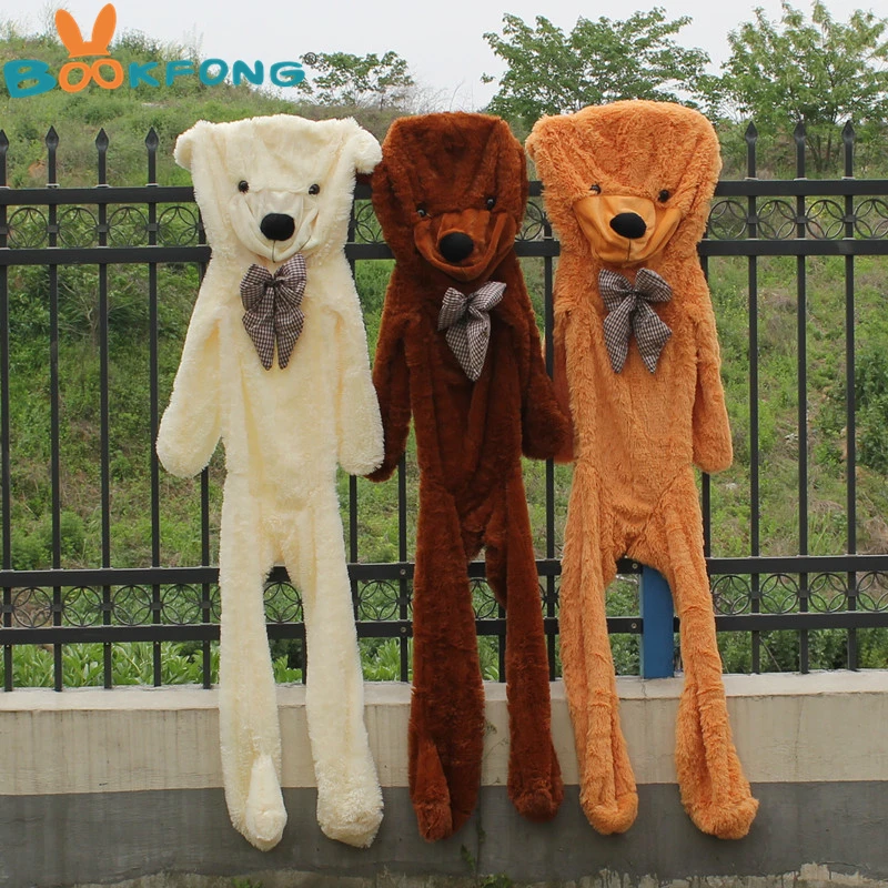 Набивная игрушка см плюшевый мишка 200 плюшевый мишка Bearskin гигантский плюшевый мишка пальто плюшевая игрушка детский день рождения Рождество DIY подарок