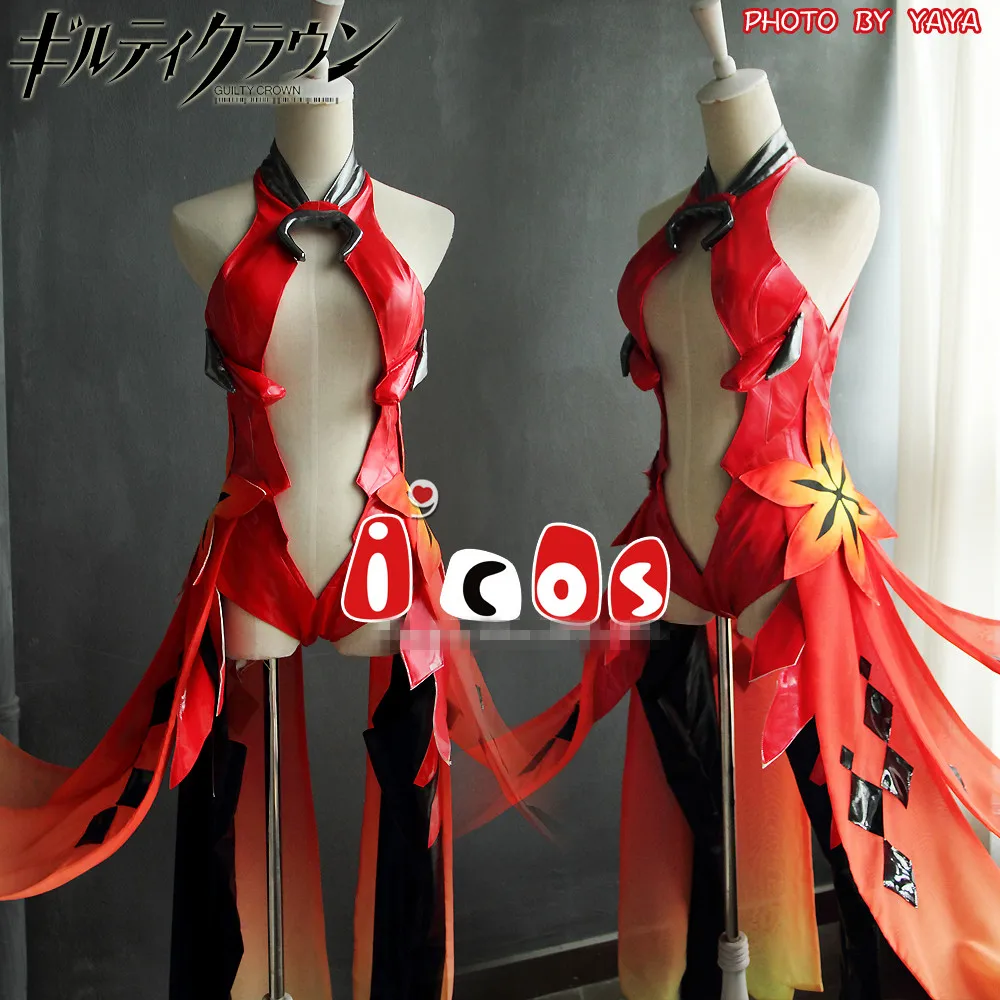 Красная боевая униформа Guilty Crown Inori Yuzuriha карнавальный костюм наряд на Хэллоуин