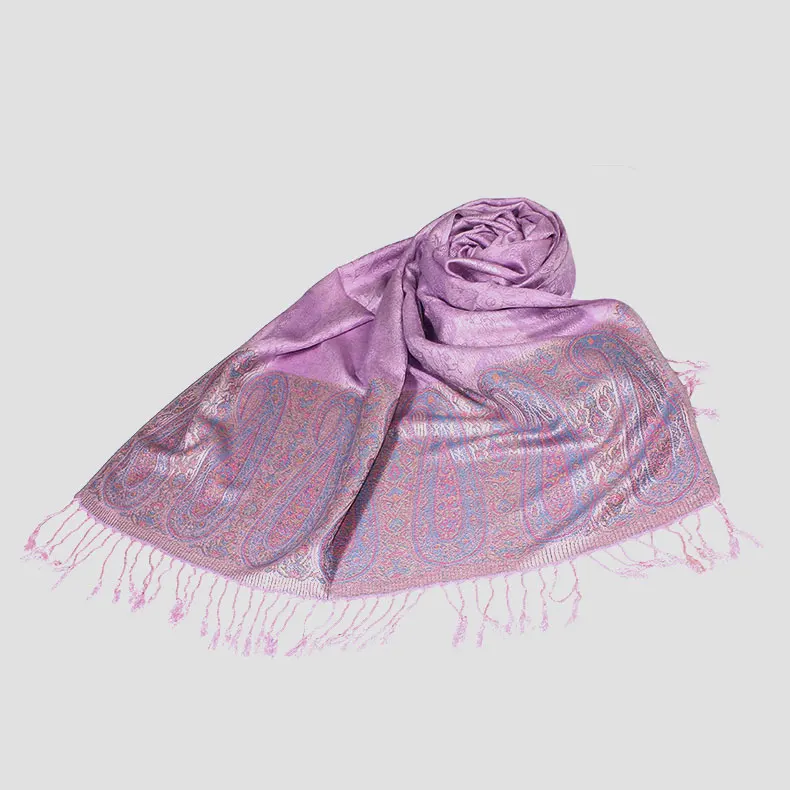Purple Бирюзовый шарф Пейсли, палантин из Индии, зимние шарфы, хлопок, Пашмина, женский шарф, большие размеры, модные шали, 190*70 - Цвет: Purple