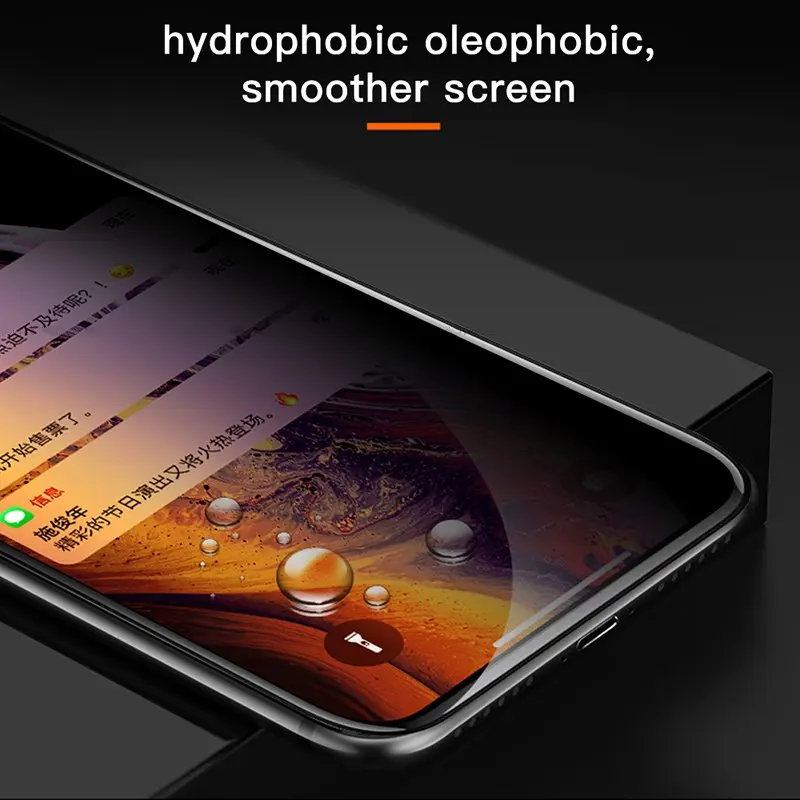 3D изогнутое полноэкранное антишпионское антибликовое защитное покрытие для iPhone