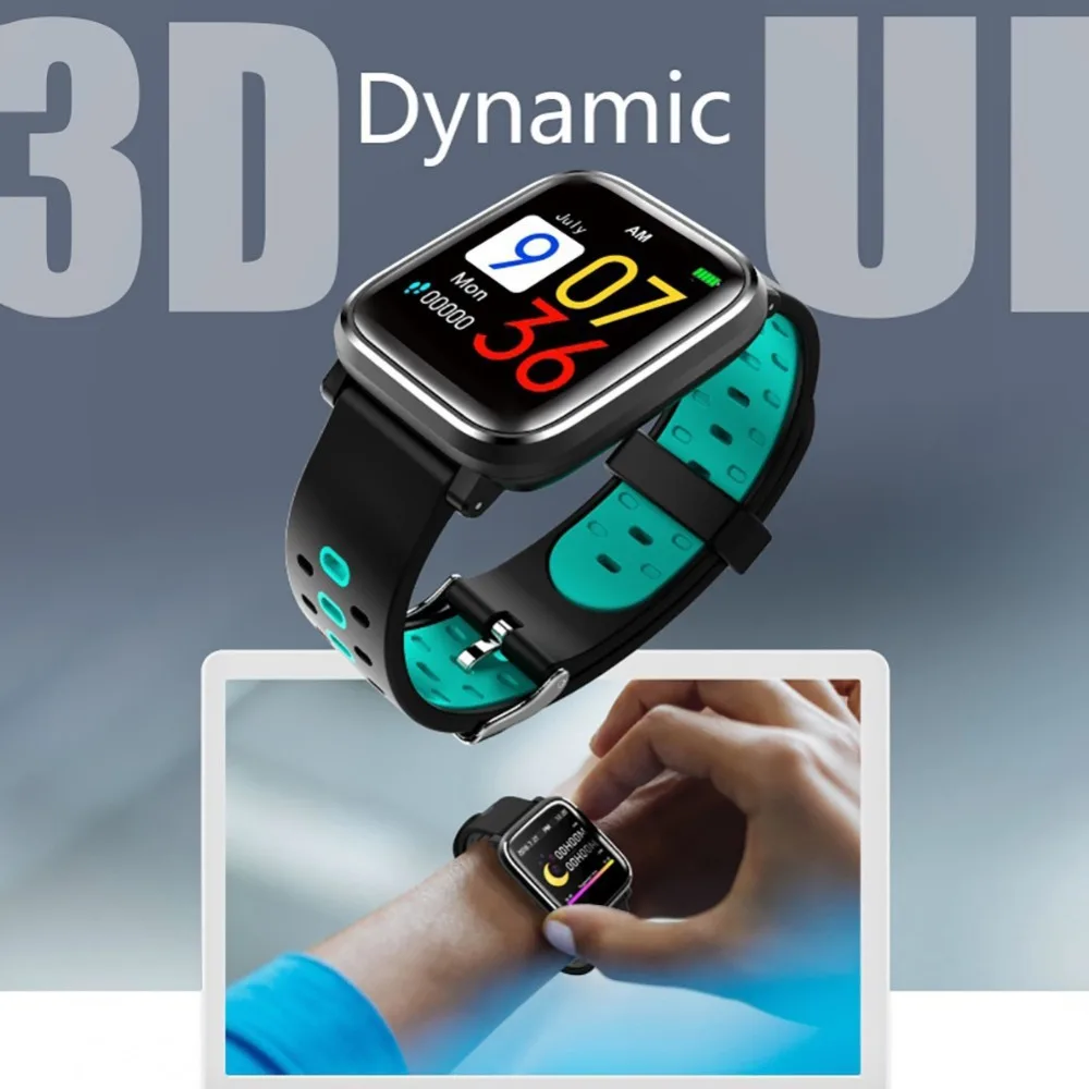 Смарт браслет Q58 цветной экран UI Монитор артериального давления пульса Smartband