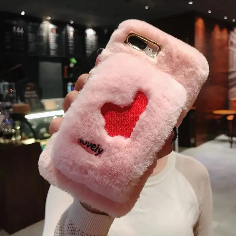 Чехол с теплым кроличьим мехом для Xiao mi Red mi Note 7 6 Pro 6A 5 Plus S2 Y2 Max 3 mi x 2 Pocophone F1 mi A2 Lite A1 8 SE 5X 6X