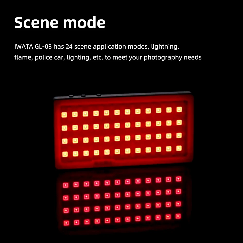 IWATA GL-03 RGB 3000K-5500K Dimmable Full Color LED Video Light Photography Studio DSLR Camera for Vlogging Live | Электроника