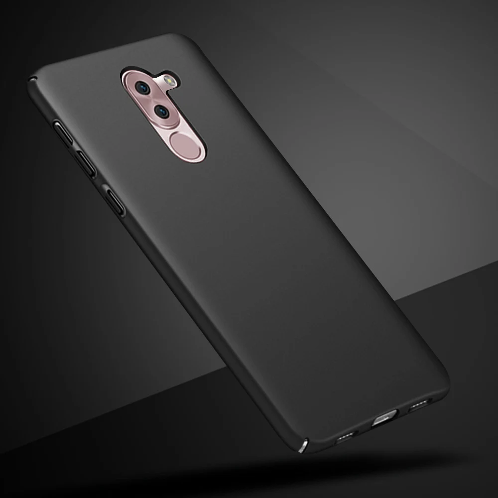 Чехол для huawei Honor 6X, Жесткий ПК Пластиковый тонкий матовый чехол для huawei GR5 /mate 9 Lite, чехол для телефона s, роскошные Матовые чехлы - Цвет: Black