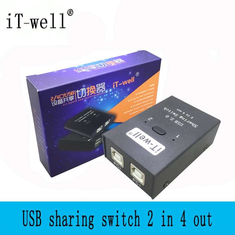Ручной переключатель с разъемом USB 2 0 в 4 выхода клавиатуры и мыши обмена