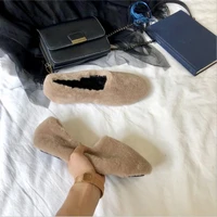 warm home women slippers winter indoor shoes casual plush ladies flat footwear soft bottom female winter slippers cotton