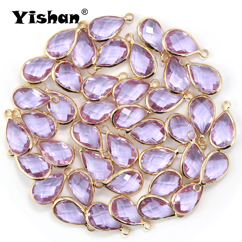 Yishan 5pcs/lot Colorful Crystal Glass Beads 15*8mm Drop Shape Handmade DIY Bracelet Jewelry Accessories Making EY6136 | Украшения и