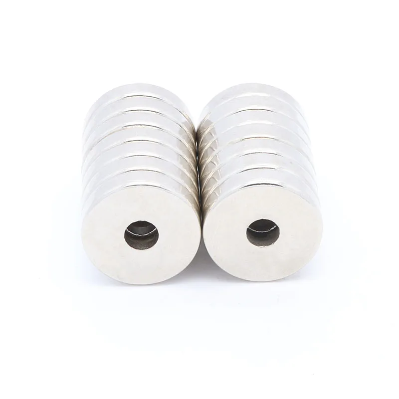 

50pcs 20mm x 5mm Hole 5mm Strong Ring Round Magnets 20*5 20x5 Rare Earth Neodymium Circular Permanent countersunk Magnet 20*5-5