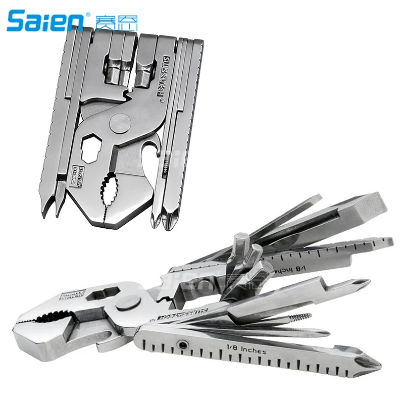 Швейцарский инструмент Swiss+Tech Micro-Max 22-in-1 Multi-Function Tool Set: 2 ключа-шестигранника, отвертки, плоскогубцы, открывалка для бутылок, проволочный резак, строгатель.