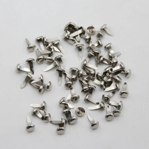 16mm Silver as photo 100 шт. 8*14/16 мм твердых Цвет Металл Мини Брадс для DIY украшения Декор застежка для скрапбукинга фотоальбом ручной работы рамка корабля - Цвет: 16mm Silver as photo