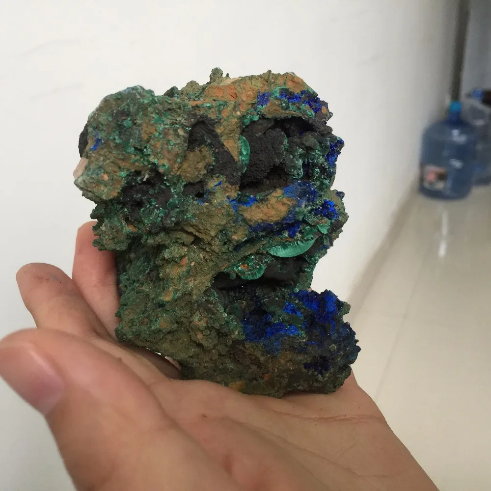 499 г натуральный Азурит чессилит минералы рейки целебные Буле малахитовые камни