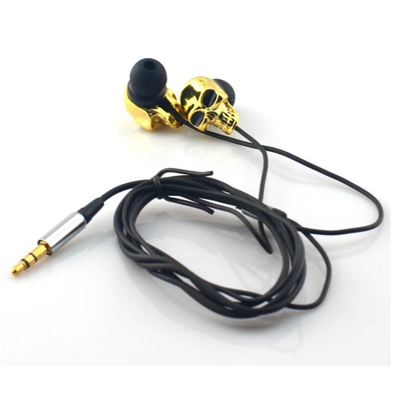 Внутриушные наушники с черепом стерео басами 3 5 мм крючками для прослушивания