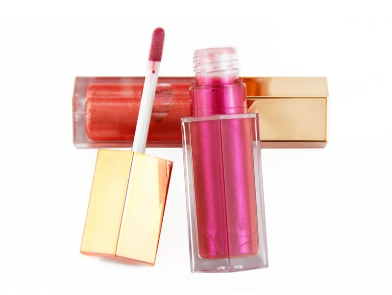 Водостойкий Золотой тюбик 5 цветов Жидкий блеск для губ помада без логотипа