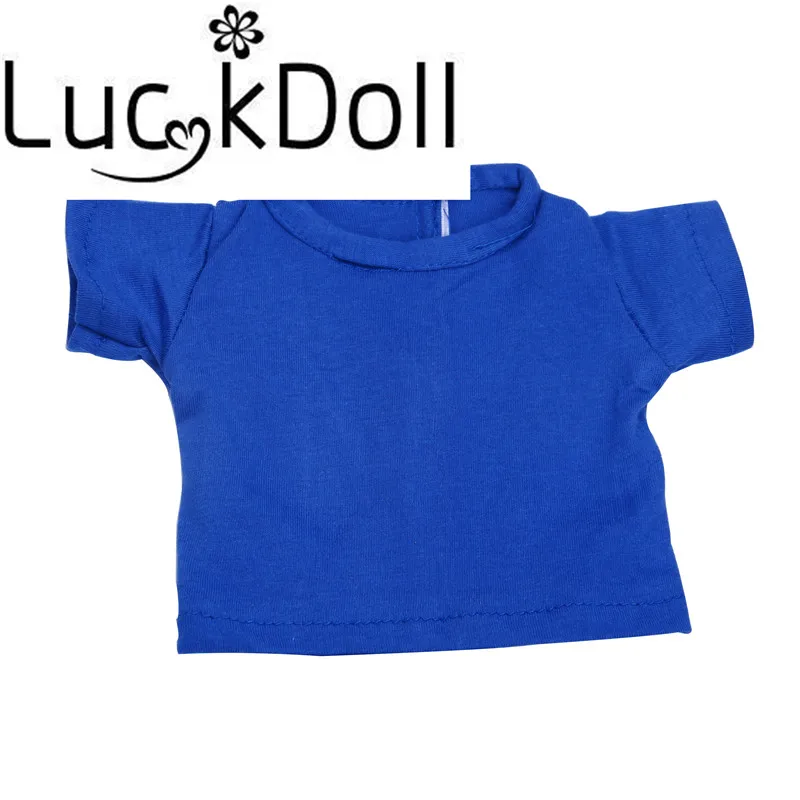 LUCKDOLL Повседневная Спортивная футболка кукла аксессуары для кукольной одежды подходит 18 дюймов американская кукла