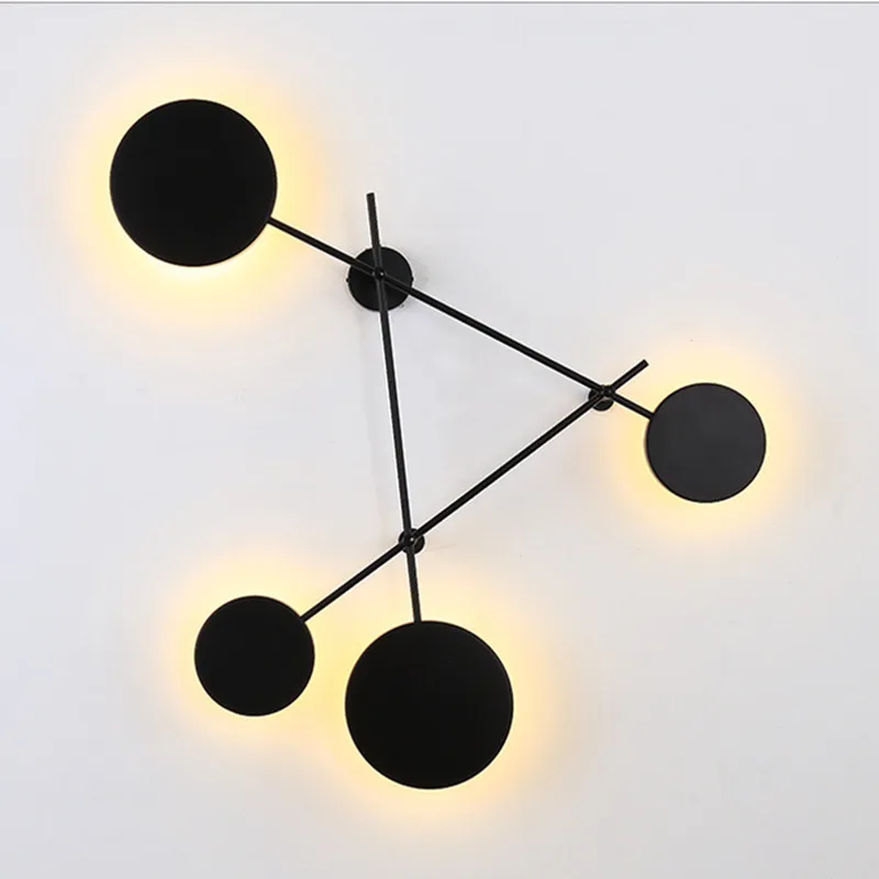 

Modern Geometry Loft LED Wall Lamp Living Room Dining Room Light Art Decoration Moon Light Wall Light Fixtures Free Shipping
