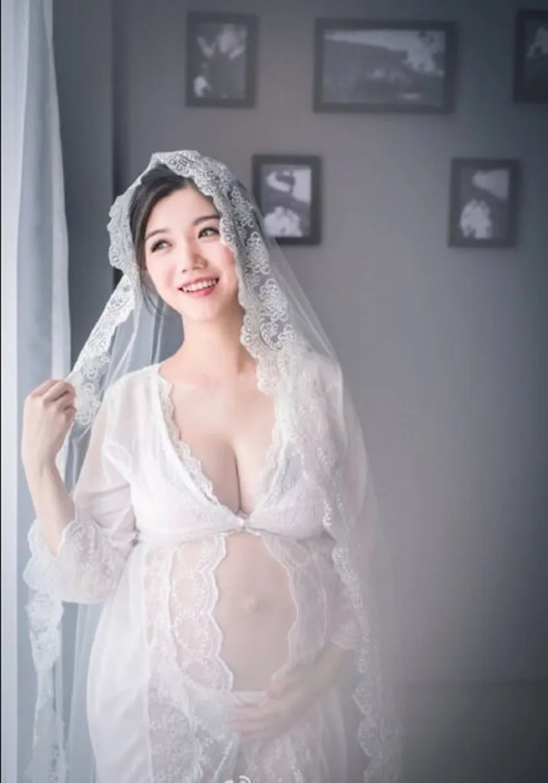 2016 Распродажа однотонная Новинка хлопковое кружевное платье для беременных