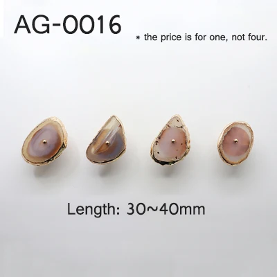 AG-0016-S Ins стиль натуральный агат+ латунная ручка грубого камня режущие ручки для спальни выдвижные ручки/4 цвета - Цвет: AG-0016-S