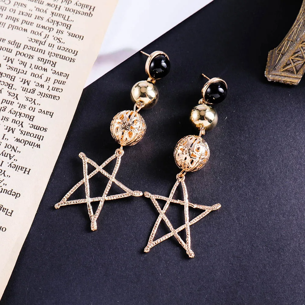 TJP Star Форма милые Мода Серьги Этнические цвета: золотистый серебристый Цвет