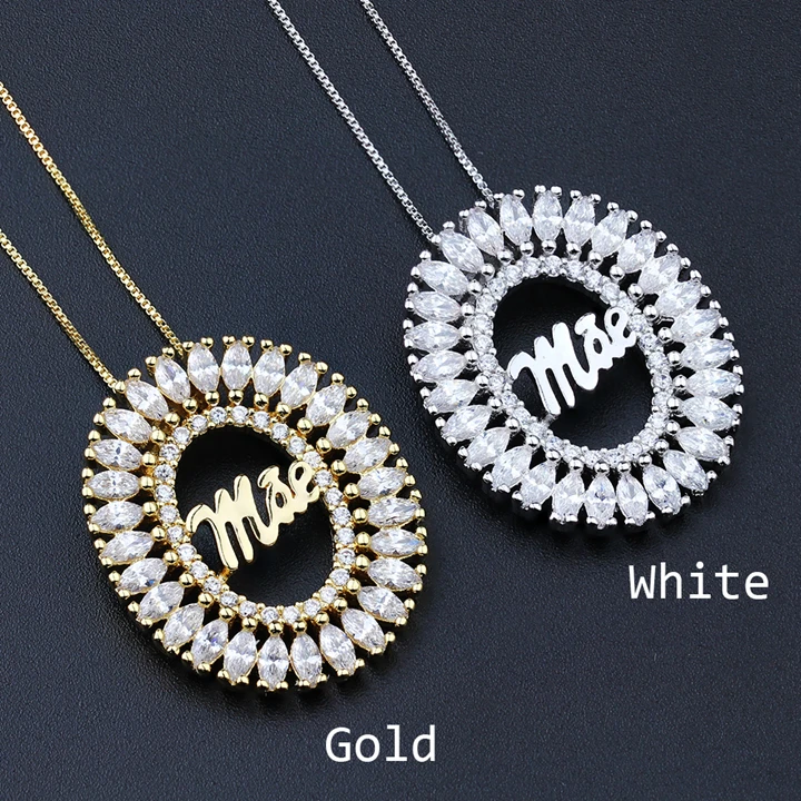 Ожерелье с кулоном Kinforse из Кубического циркония Mae, 3 шт./лот, ожерелье из меди с золотым/белым покрытием для женщин, модное ювелирное изделие, PWX006
