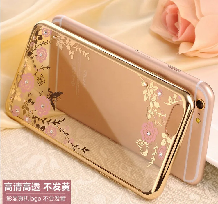 Роскошный мягкий резиновый чехол-накладка из тпу с цветочным рисунком бабочки