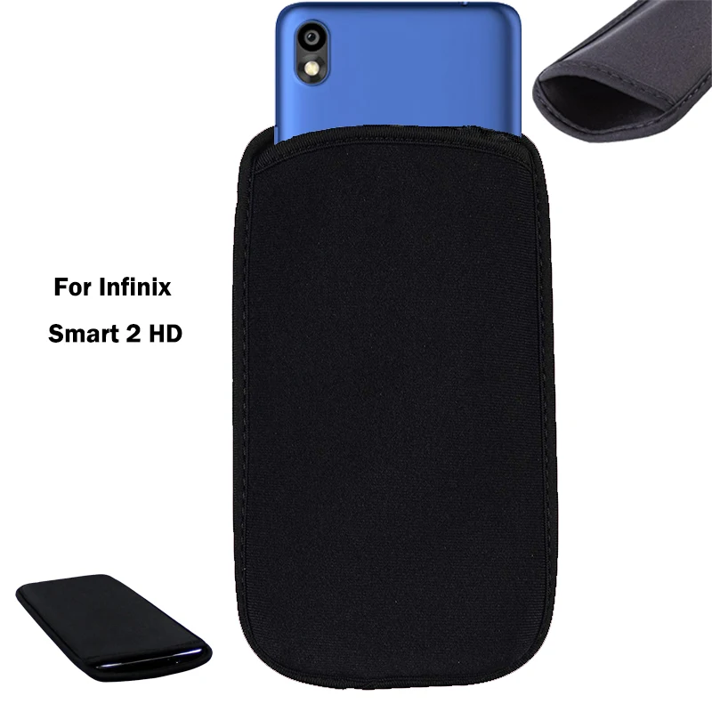 Для Infinix Smart 2 HD мягкий гибкий неопреновый защитный черный чехол для эластичные