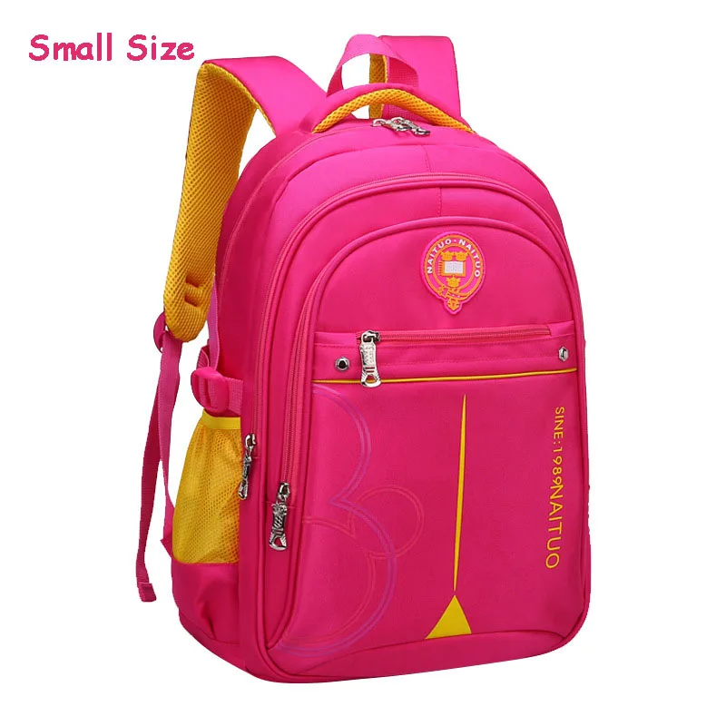 Small Pink Школьный рюкзак для мальчиков, водонепроницаемая сумка для детей, школьные сумки для девочек, Большой Вместительный Школьный рюкзак, ранец, Детская сумка для книг, mochila - Цвет: Small Pink