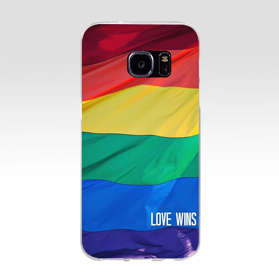 Мягкий силиконовый чехол из ТПУ 142AQ ЛГБТ Love Wins для samsung Galaxy s6 s7 edge s8 s9 plus | Мобильные