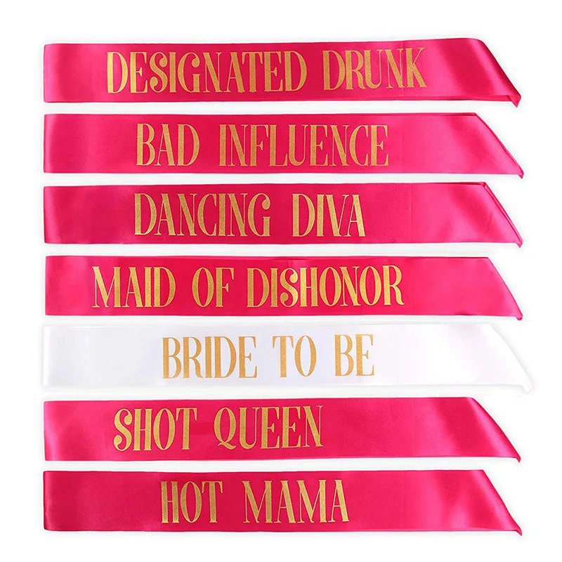 

1 Set Bride To Be Sash for Wedding Party Bridal Shower Bachelorette Hen Party Decorations Favors Gifts Supplies Hot MAMA