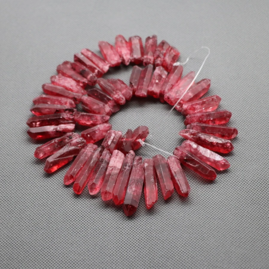 Прибл. 50 шт/прядь натуральный сырой красный кварц камень кристалл точечная
