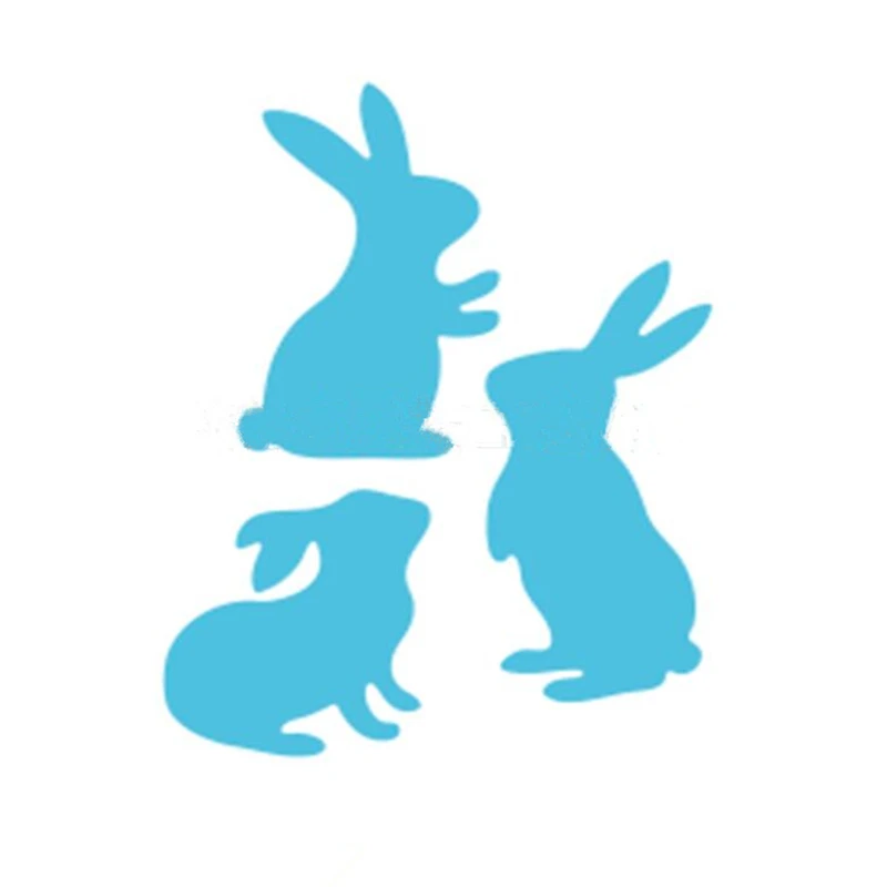 YLCD452 3 кроликов металлические режущие штампы для трафареты скрапбукинга карточки