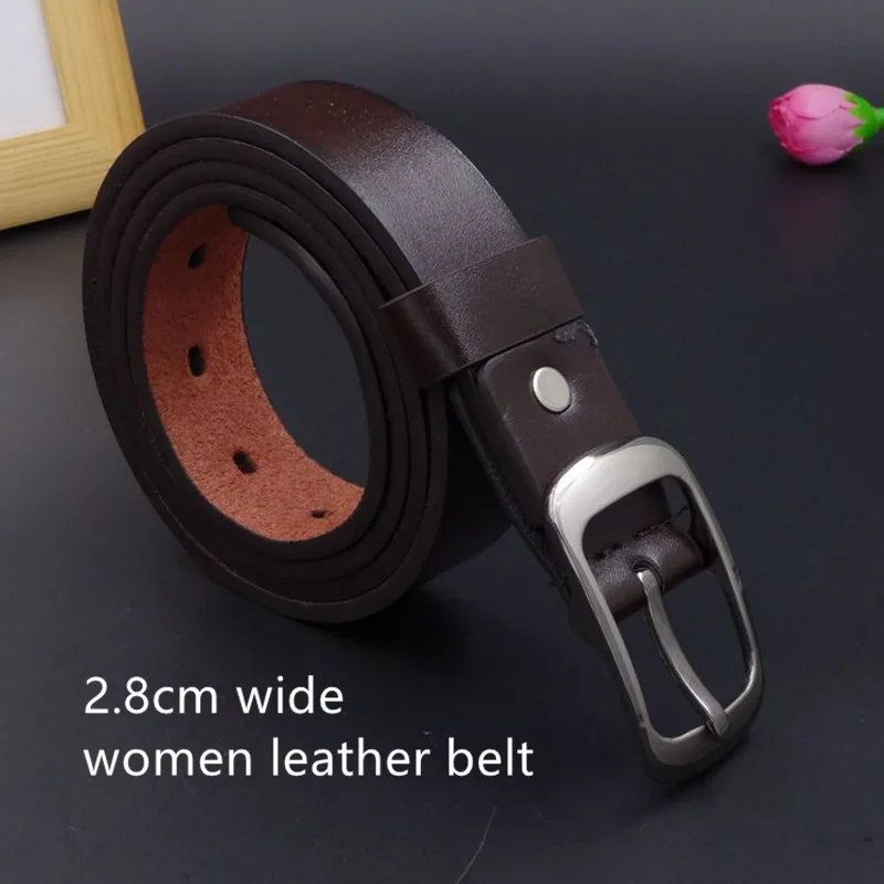 LGFD1028C women  fleece suede 2.8 cm  PIN buckle  white FASHION DRESS leather belt