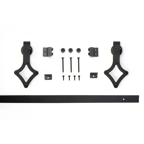 F06-100cm(3.3ft) 3,3 футов Алмазная черная углеродистая сталь настоящая Мини Сарай раздвижные двери фурнитура для двери шкафа - Цвет: F06-100cm(3.3ft)