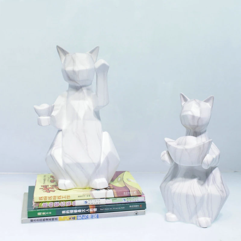 Мраморные современные минималистичные мраморные керамические украшения lucky cat