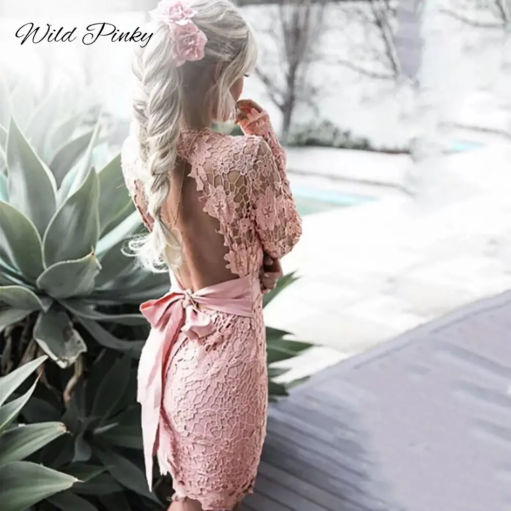 Женское кружевное вечернее платье с V образным вырезом и завышенной