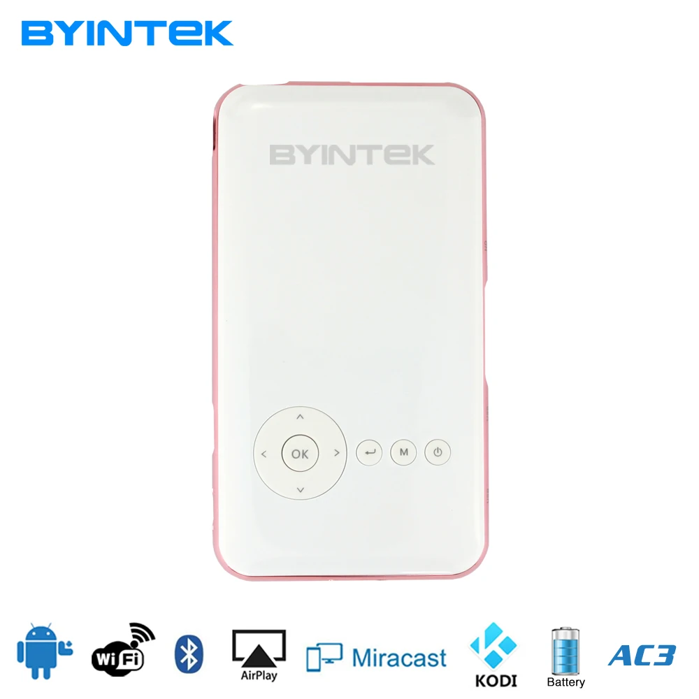 BYINTEK проектор для android устройств MD323 встроенный wifi Bluetooth 32 г 5000 мАч батарея HDMI USB sd