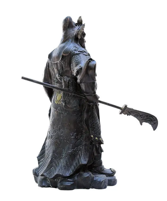 Китайский Бронзовый Дракон Guangong Guanyu генералов воин солдат статуя бога | Статуи и