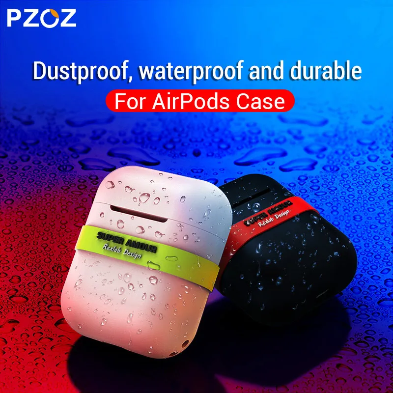 PZOZ чехол для Airpods Bluetooth беспроводные наушники защитный Apple Air Pods наушников