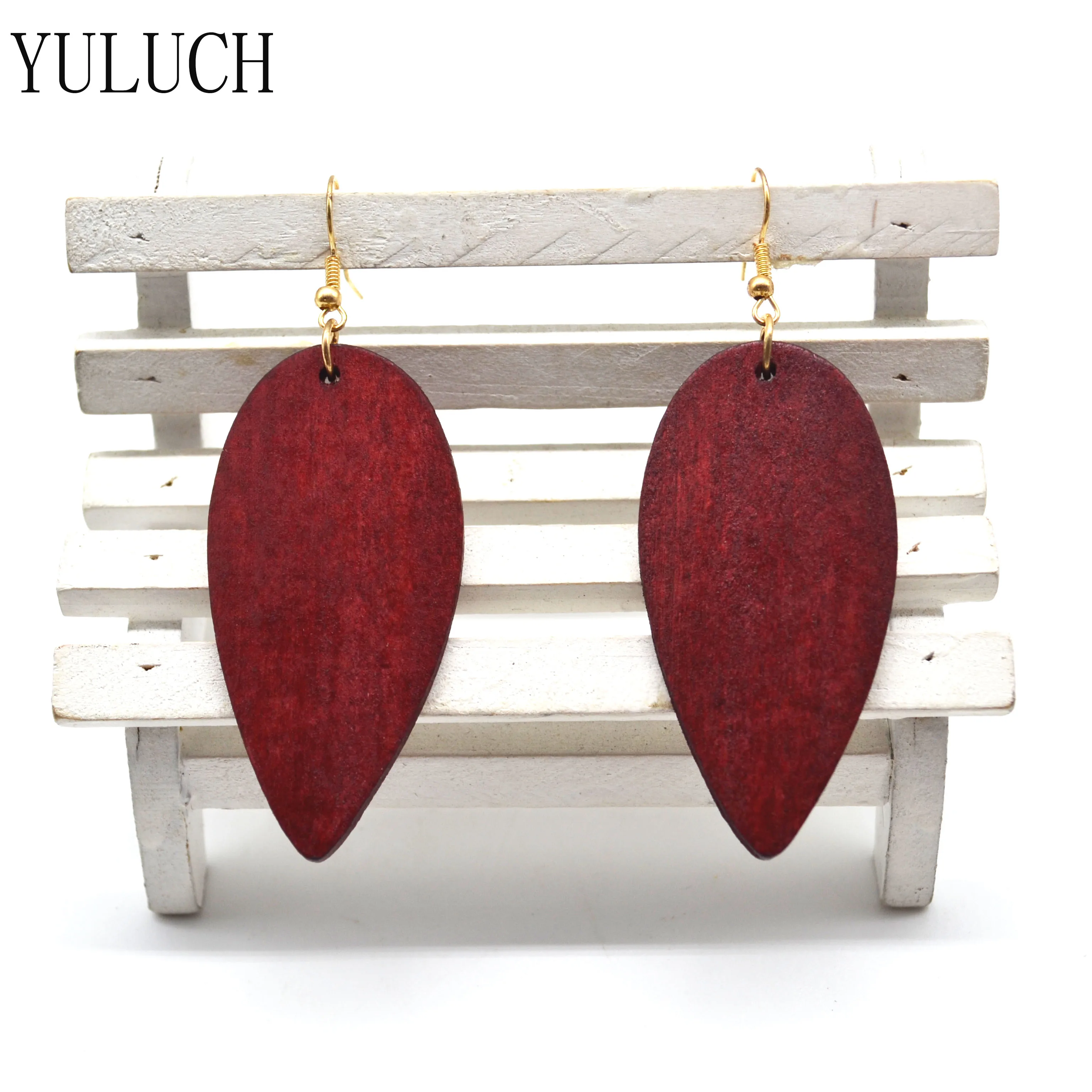 YULUCH деревянные серьги ручной работы 2017 новый дизайн сплав крючки для ушей