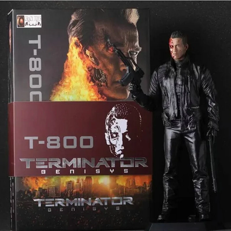 Сумасшедшие игрушки Terminator 2 T 800 Арнольд Шварценеггер ПВХ фигурка Коллекционная