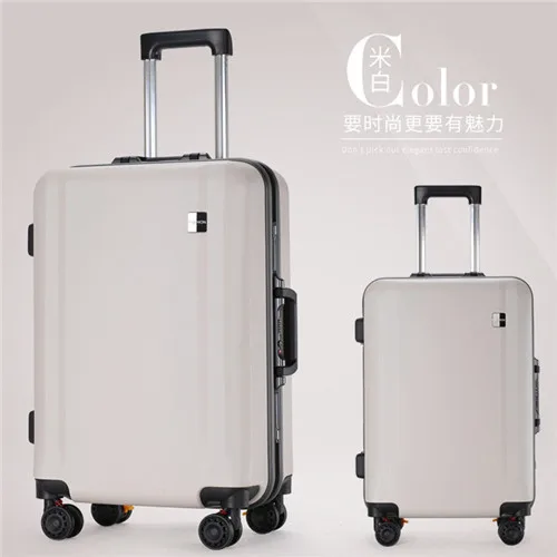 1 piece white CHENGZHI 2" 22" 2" 26" дюймов Ретро алюминиевая рама чехол на колёсиках чехол на колесиках дорожный костюм чехол на колесиках - Цвет: 1 piece white