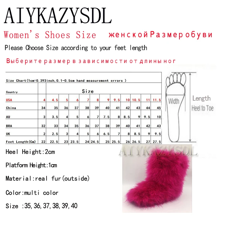 AIYKAZYSDL/женские зимние ботинки из натуральной кожи, с натуральным мехом страуса, на плоской подошве, теплые лыжные ботинки из плюша, Уличная обувь