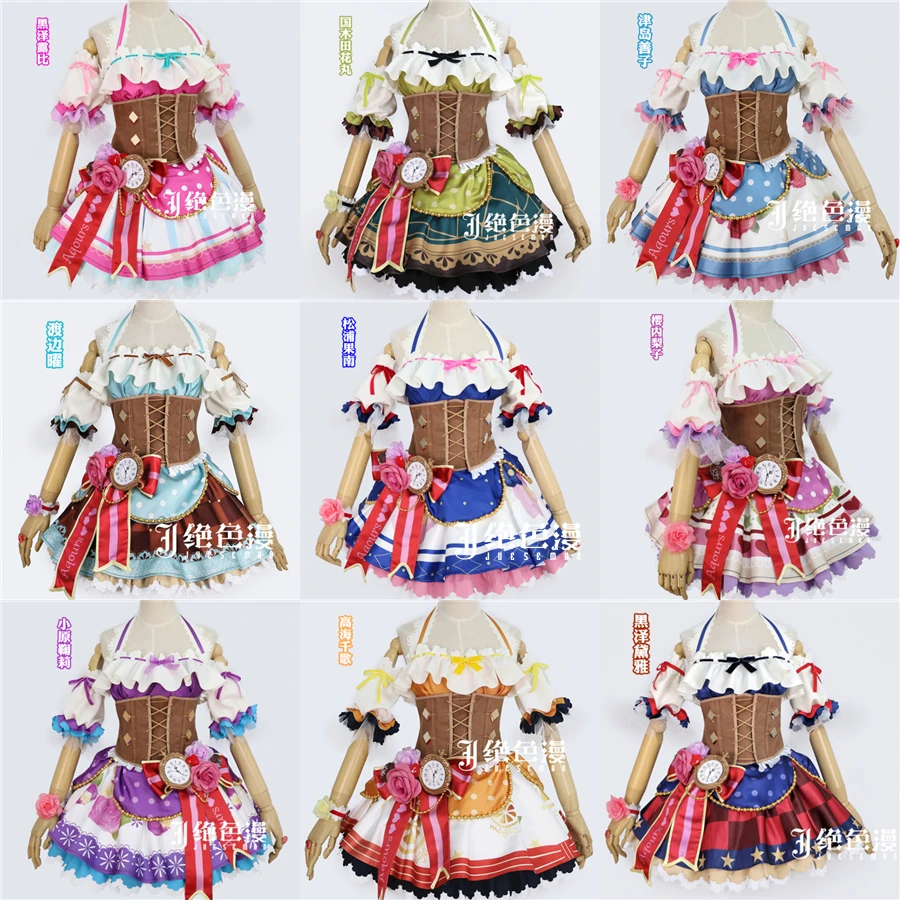 

Anime Lovelive Sunshine!!Aqours Maid Chocolate Valentine's Day Awaken Cosplay Costume Halloween Suit For Women Outfit New