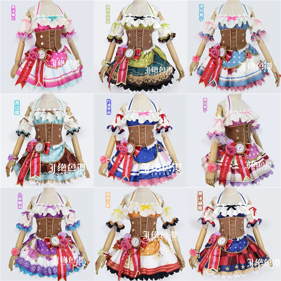 Аниме Lovelive Sunshine! Шоколадная горничная Aqours костюм для косплея на День святого
