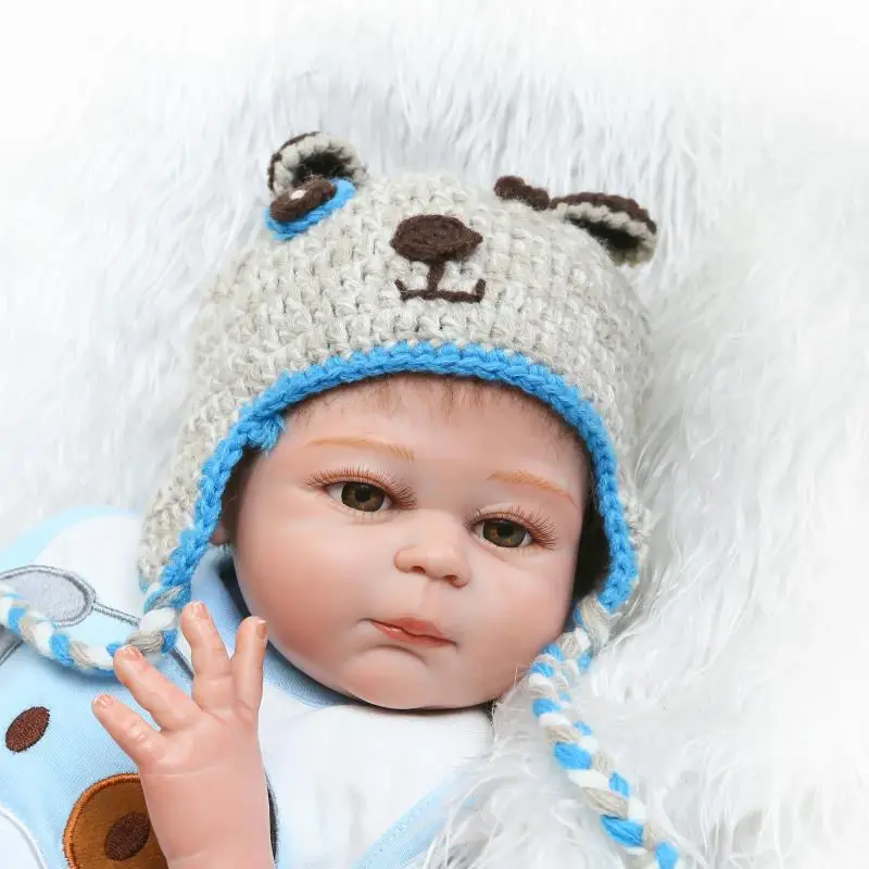 NPK 50 см реалистичные куклы Reborn Babies полностью силиконовые ручной работы Bebes для