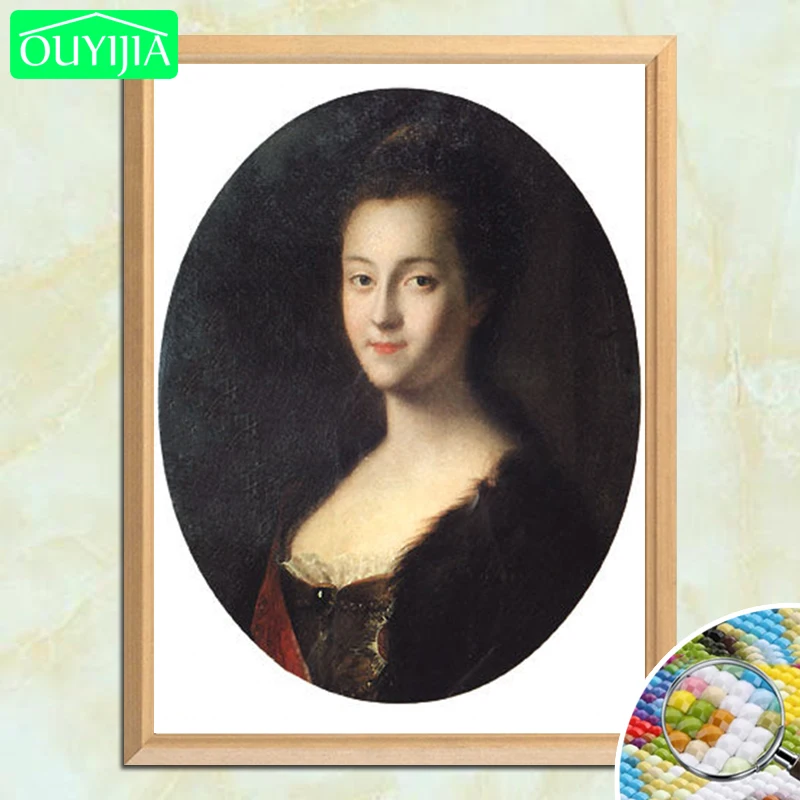 Картина из страз Young Tsarina Catherine II картина сделай сам полноразмерная вышивка
