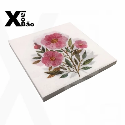 20pcs Napkins Причудливый букет цветов 20 шт. вечерние салфетки розы этикетка бутылки наклейка коробка свадебных приглашений сумка предметы для украшения дня рождения - Цвет: 20pcs Napkins