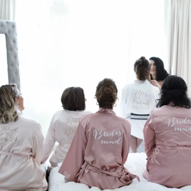 По индивидуальному заказу Свадебные блестящие туфли невесты халат подружки